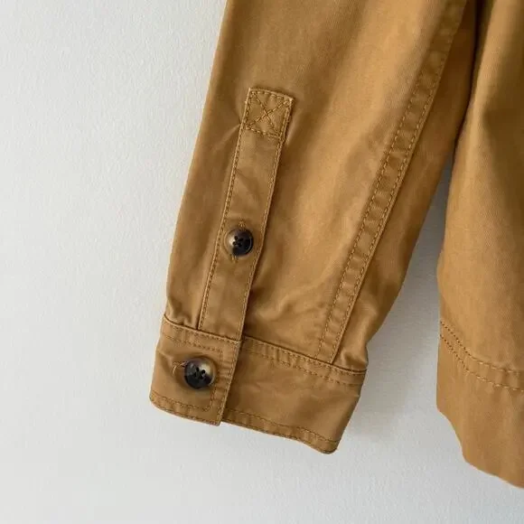 Madewell Northwood Sand Cropped Utility Tan Khaki Utility Jacket, Size XS - Picture 3 of 9